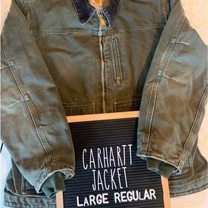 Carhartt Women's Sandstone Lined Ridge Coat WC061 MOS Size Large Regular GREEN